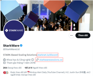 StarkWare sở hữu gần 200.000 lượt theo dõi trên Twitter