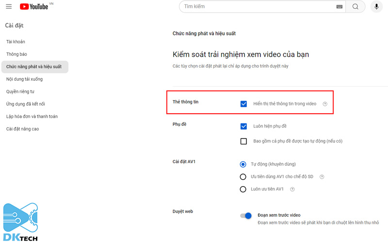 Cách chặn quảng cáo youtube trên máy tính với cài đặt của Youtube