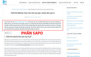 Phần sapo là gì?