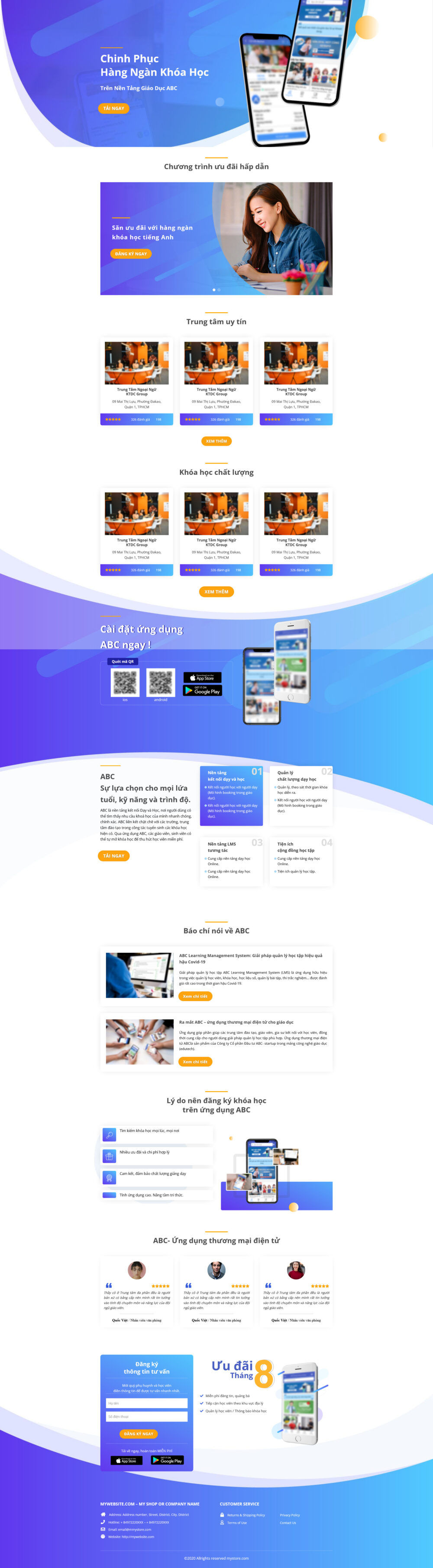 Landing Page Giới Thiệu App