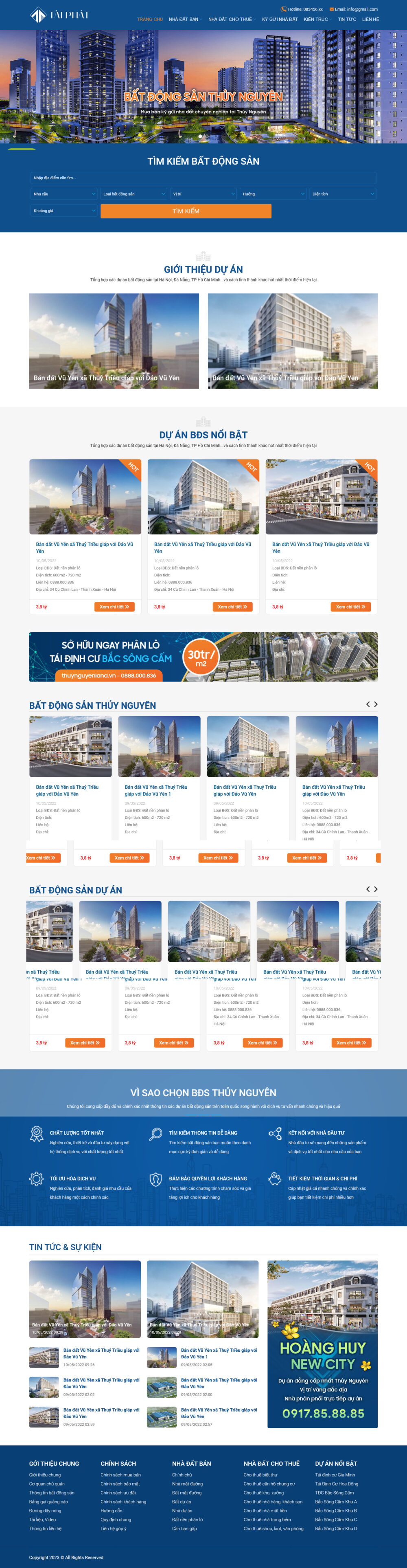 Website Bất Động Sản Mẫu 12