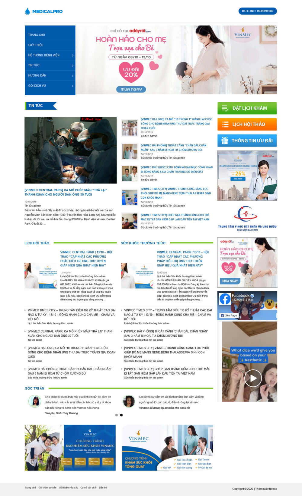 Website Bệnh Viện Vin Mec