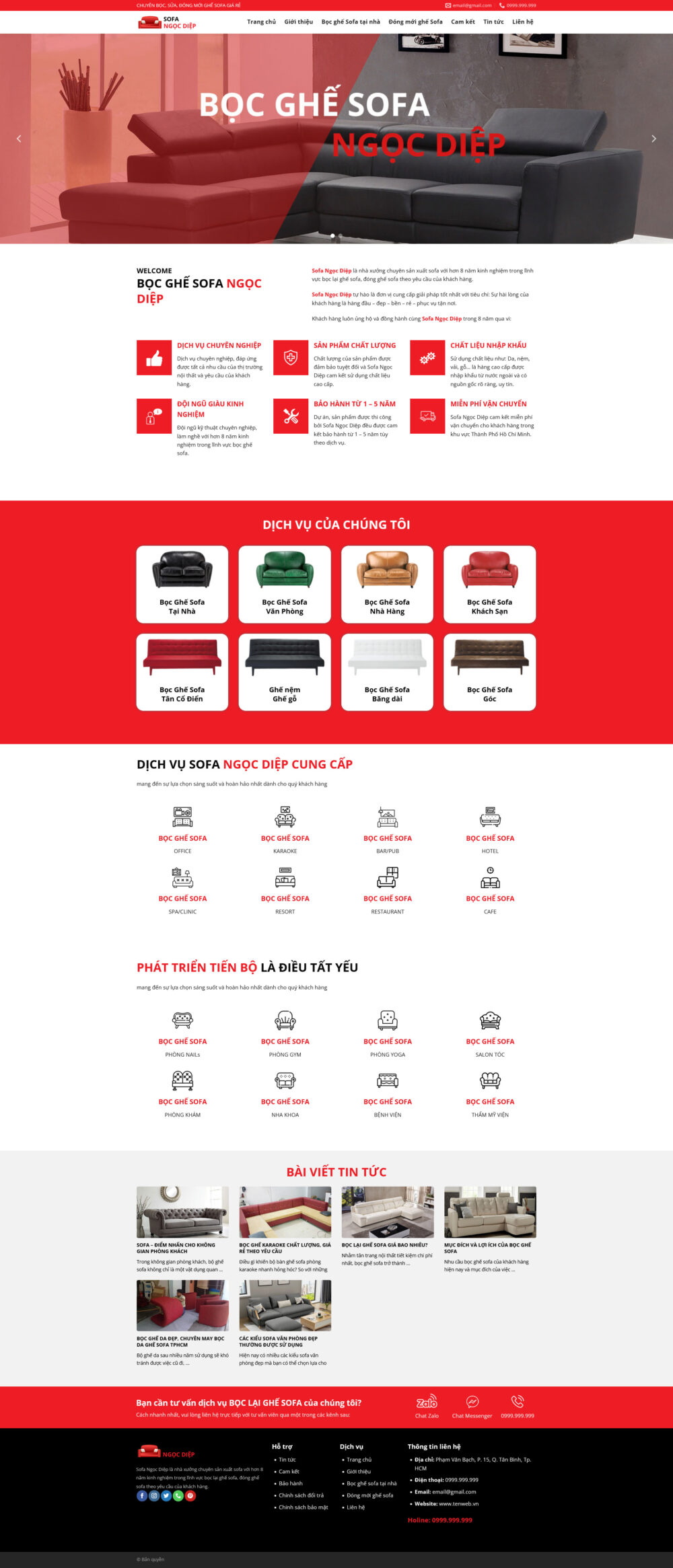 Website Cửa Hàng Nội Thất Sofa