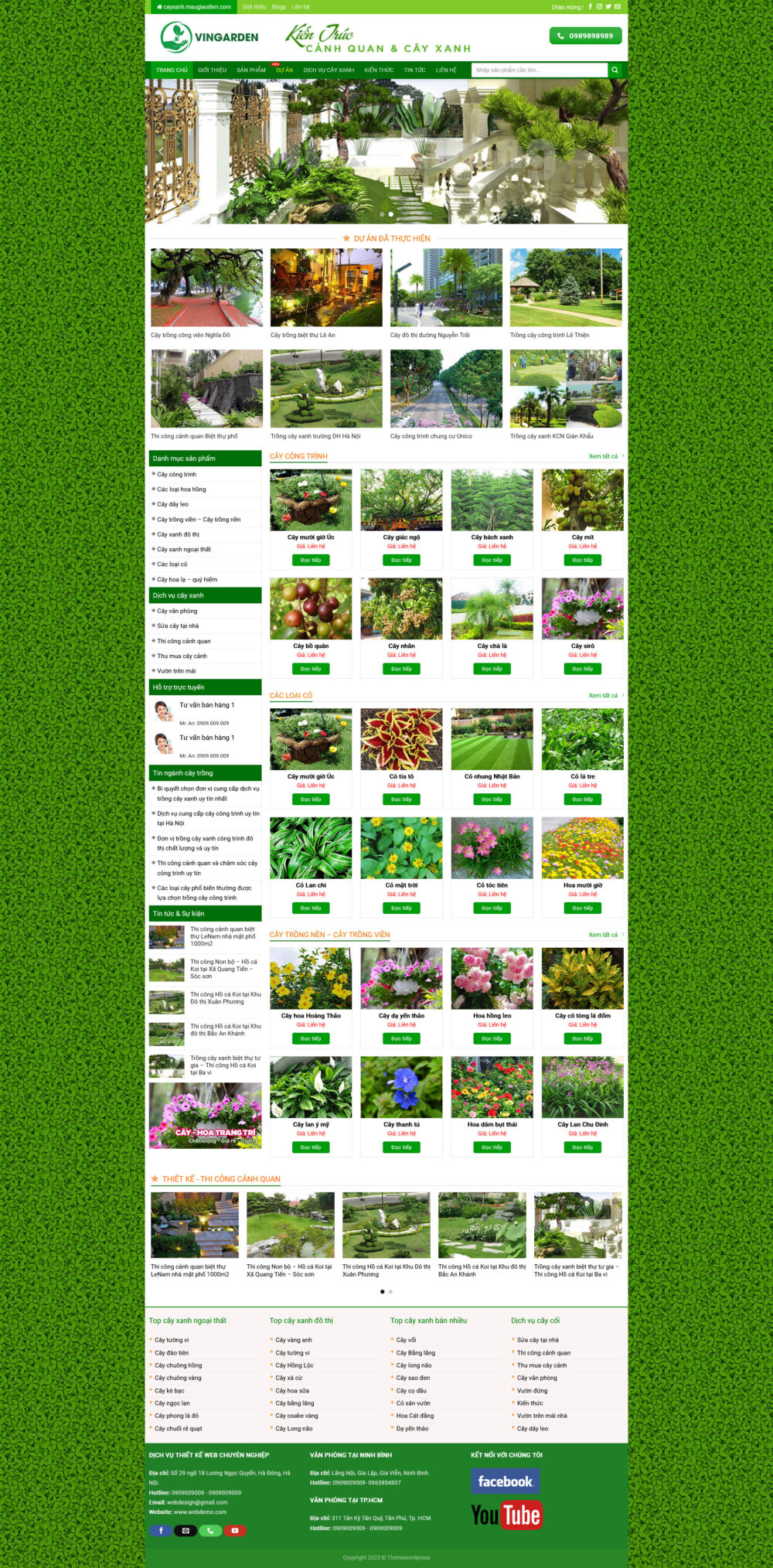 Website Cửa Hàng Cây Cảnh
