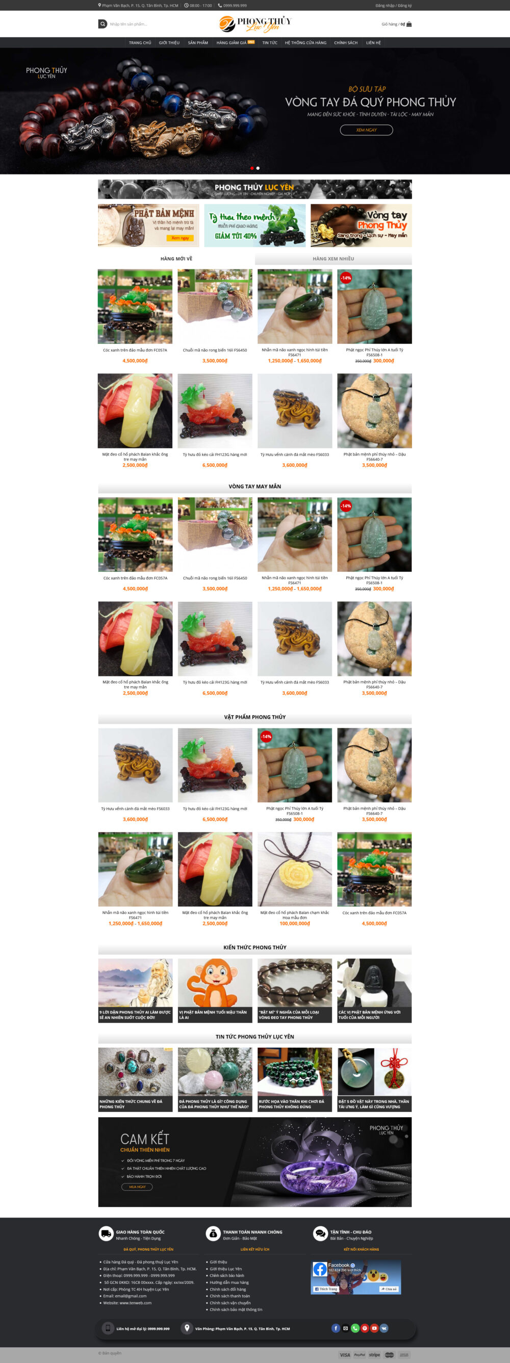 Website Đá Quý Phong Thuỷ