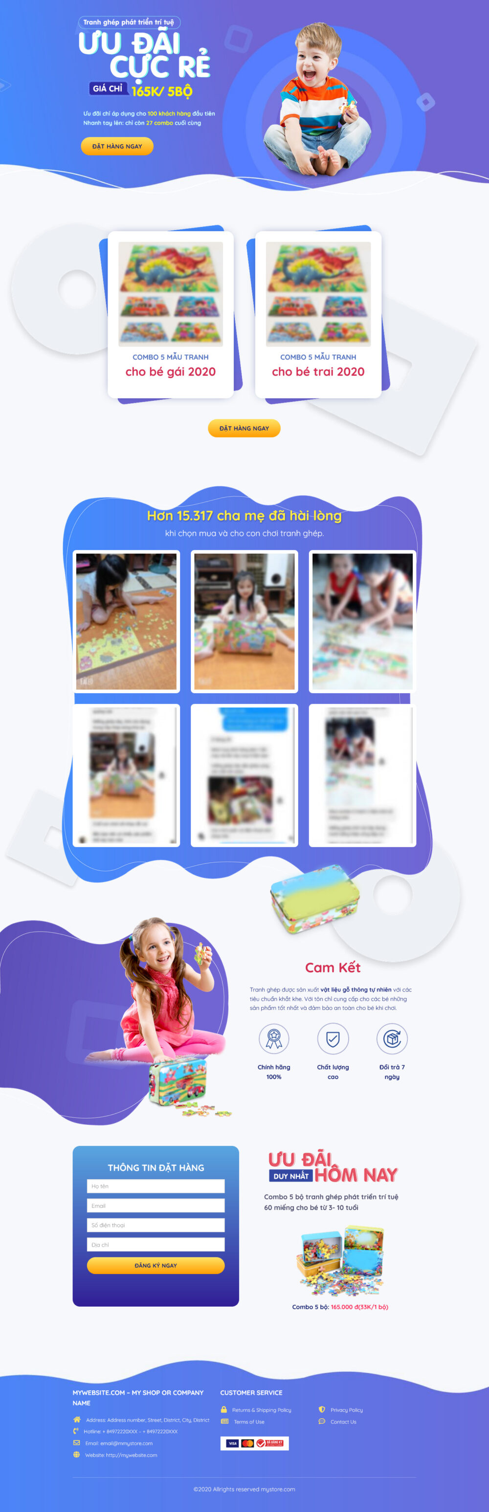 Landing Page Đồ Chơi Xếp Hình