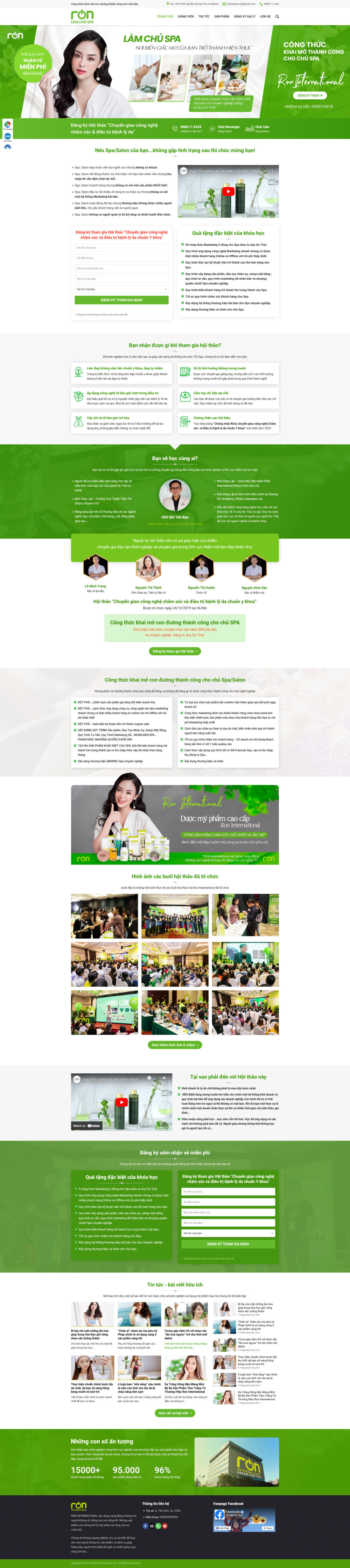 Website Hội Thảo Spa/Salon