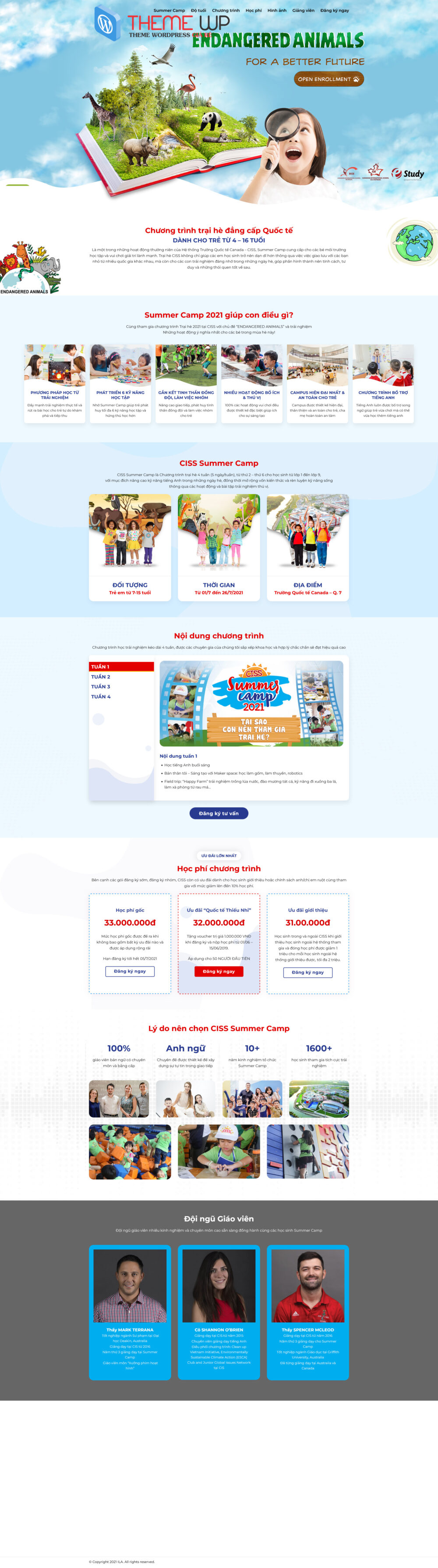 Landing Page Khoá Học Hè