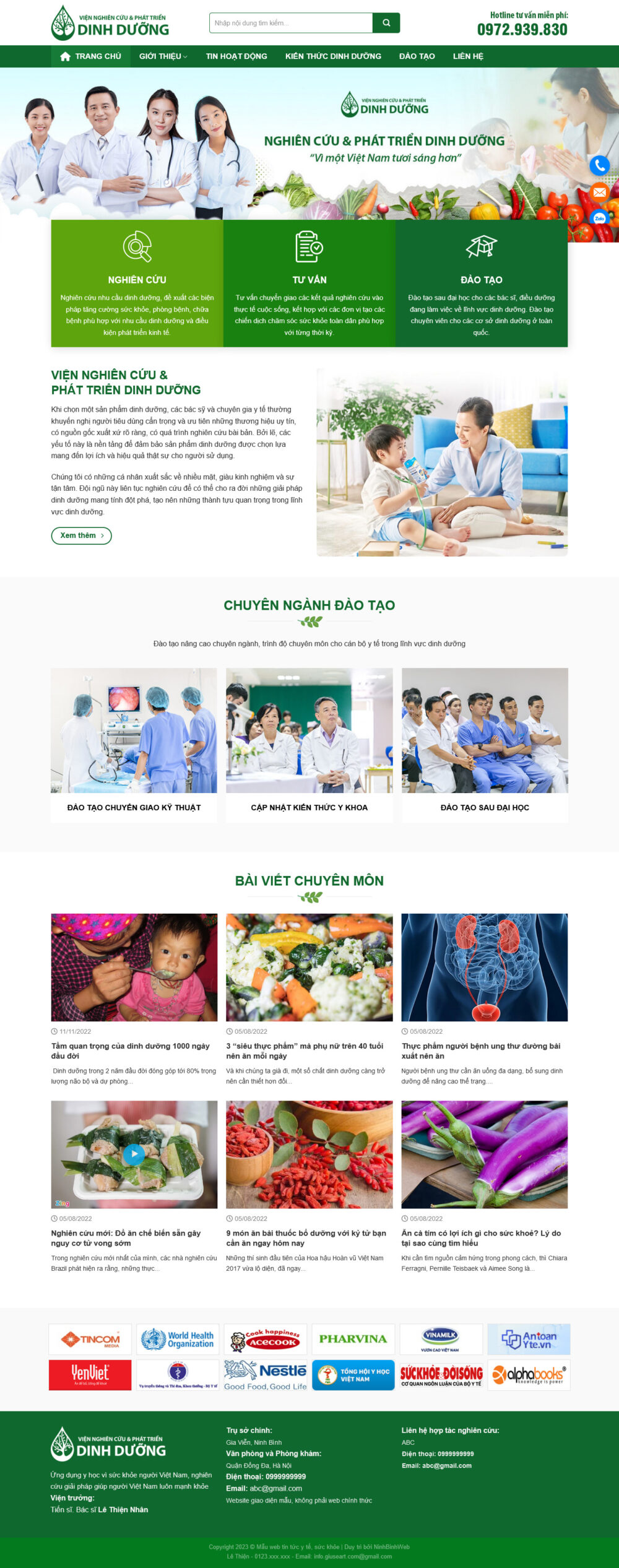Website Dinh Dưỡng sức khoẻ