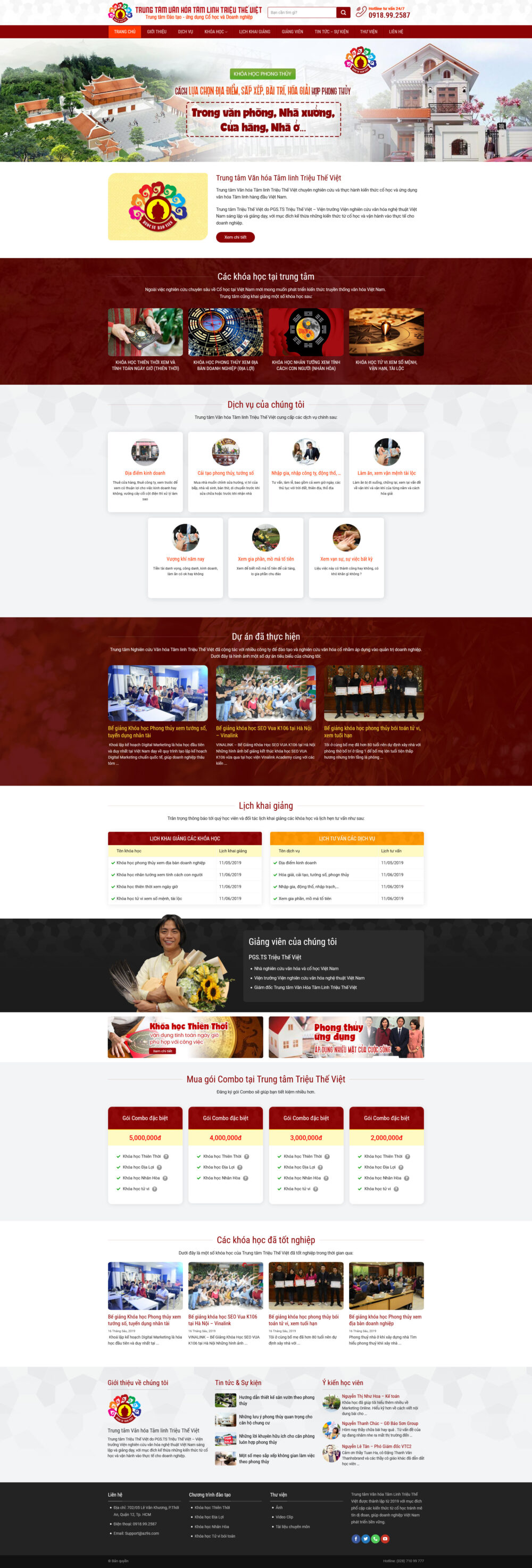 Website Khoá Học Phong Thuỷ