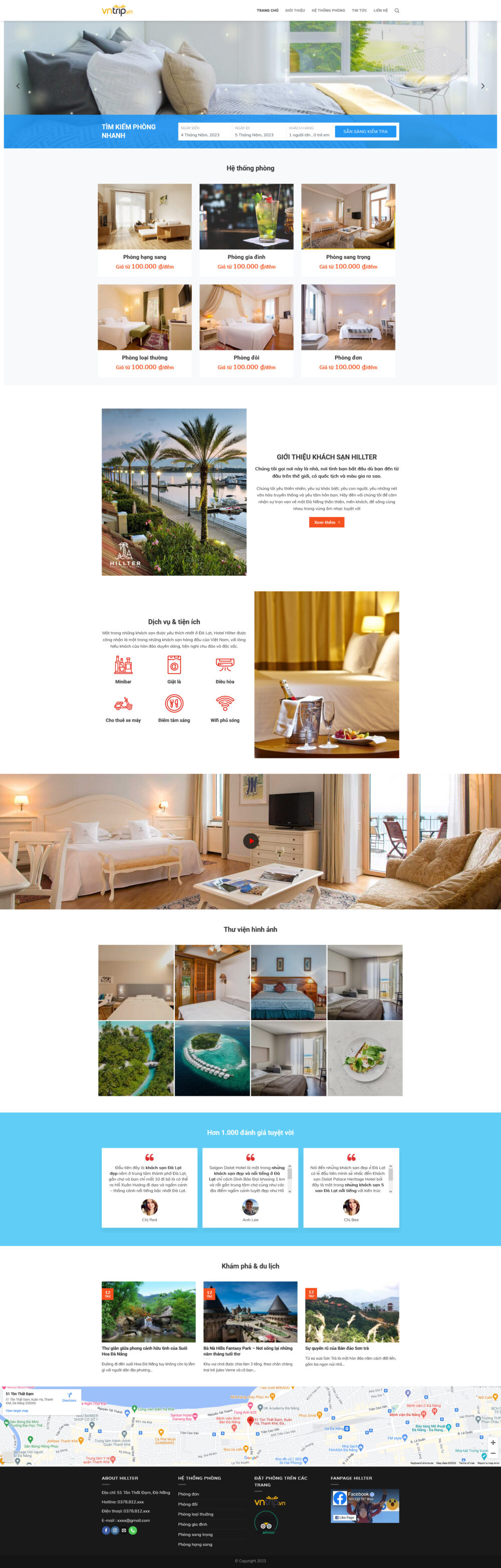 Website Khách Sạn Tiệc Cưới