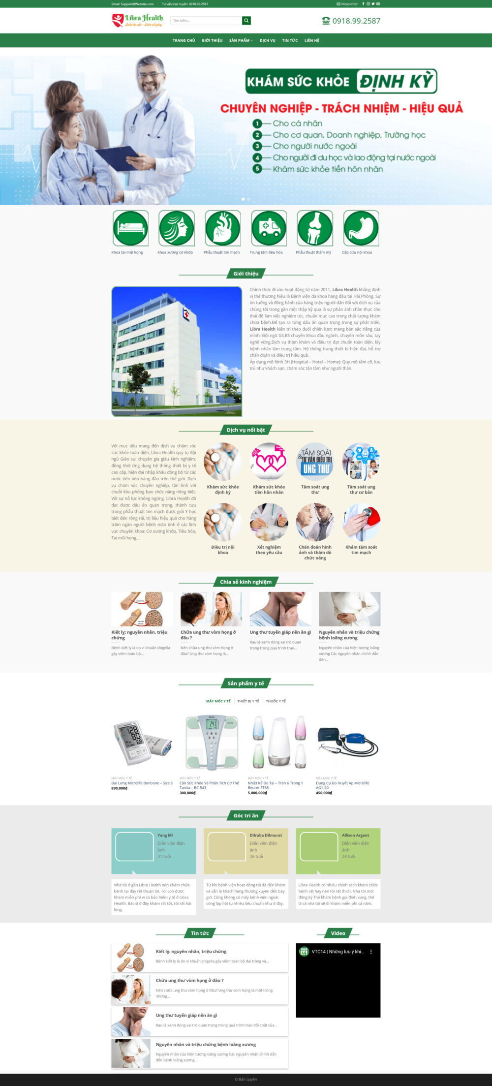 Website Khám Sức Khoẻ 2