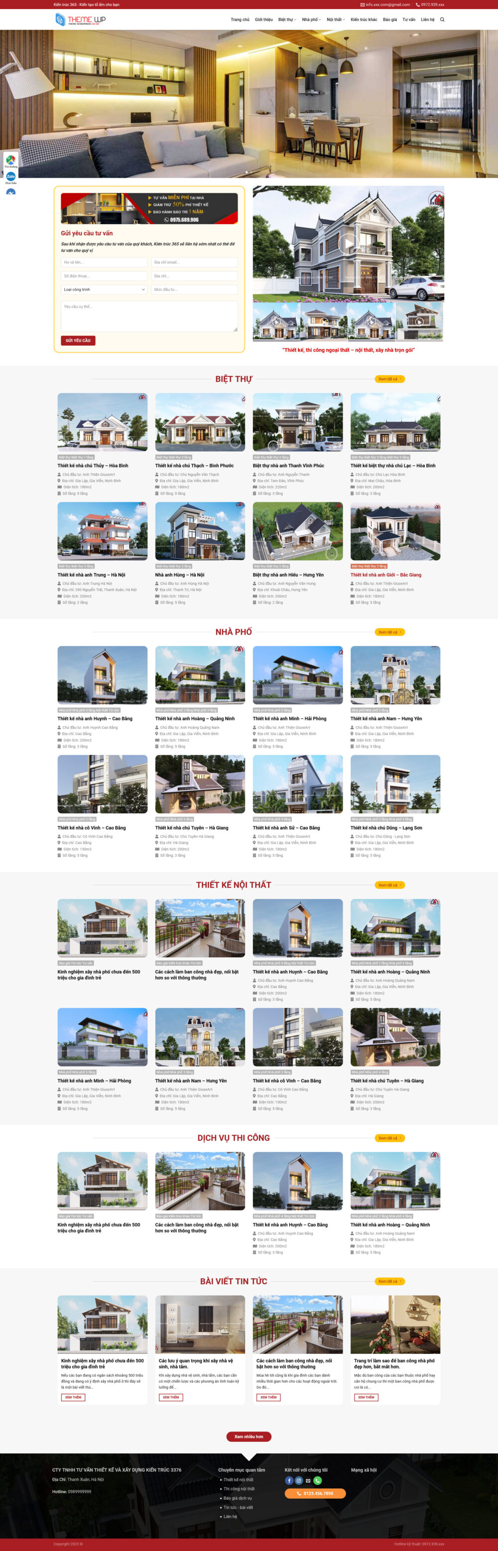 Website Tư Vấn Thiết Kế Và Xây Dựng Kiến Trúc