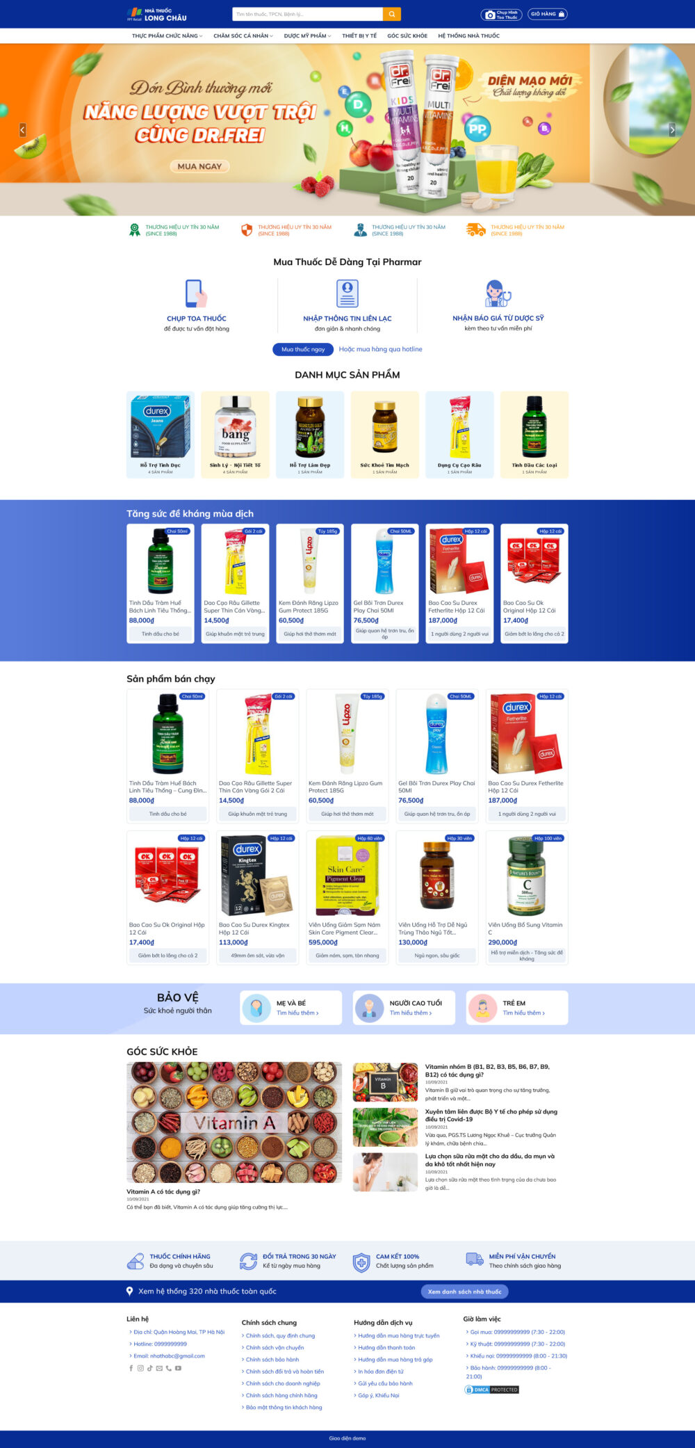 Website Nhà Thuốc Long Châu