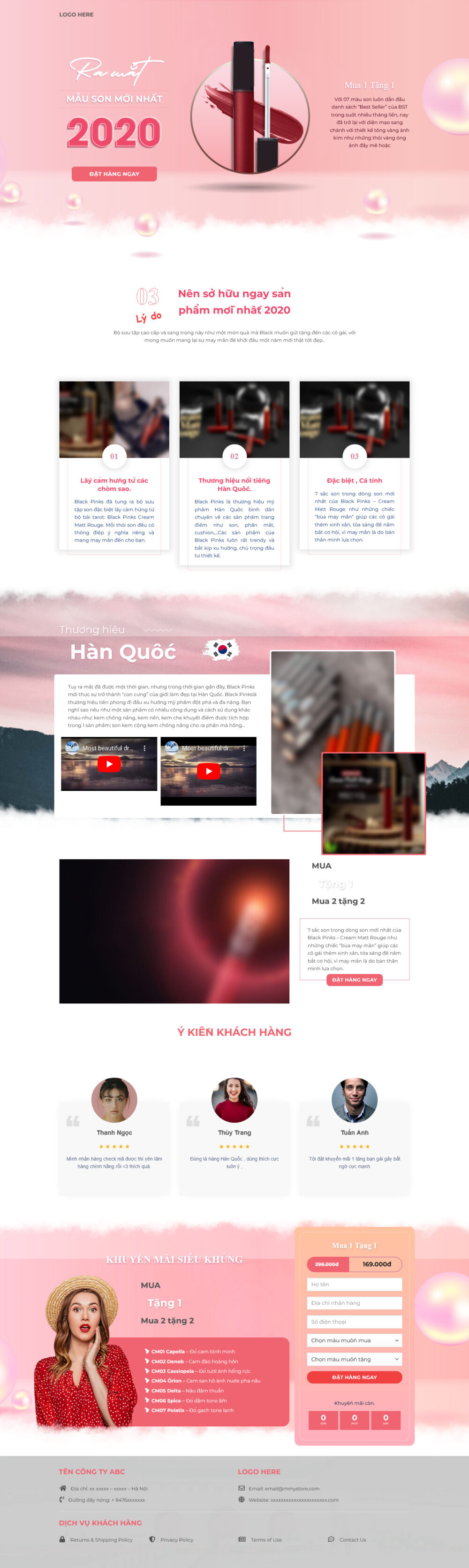 Website Mẫu Son
