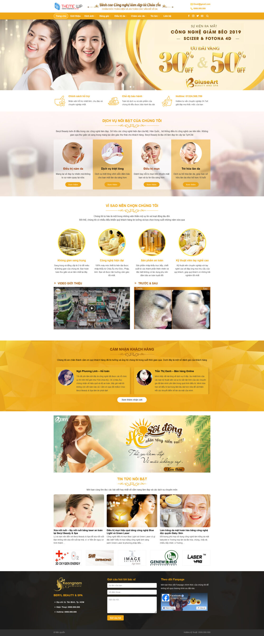 Website Spa mẫu 1