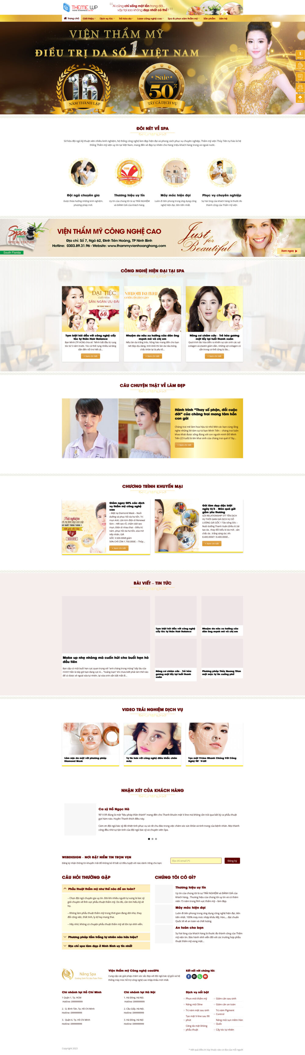 Website Spa Mẫu 2