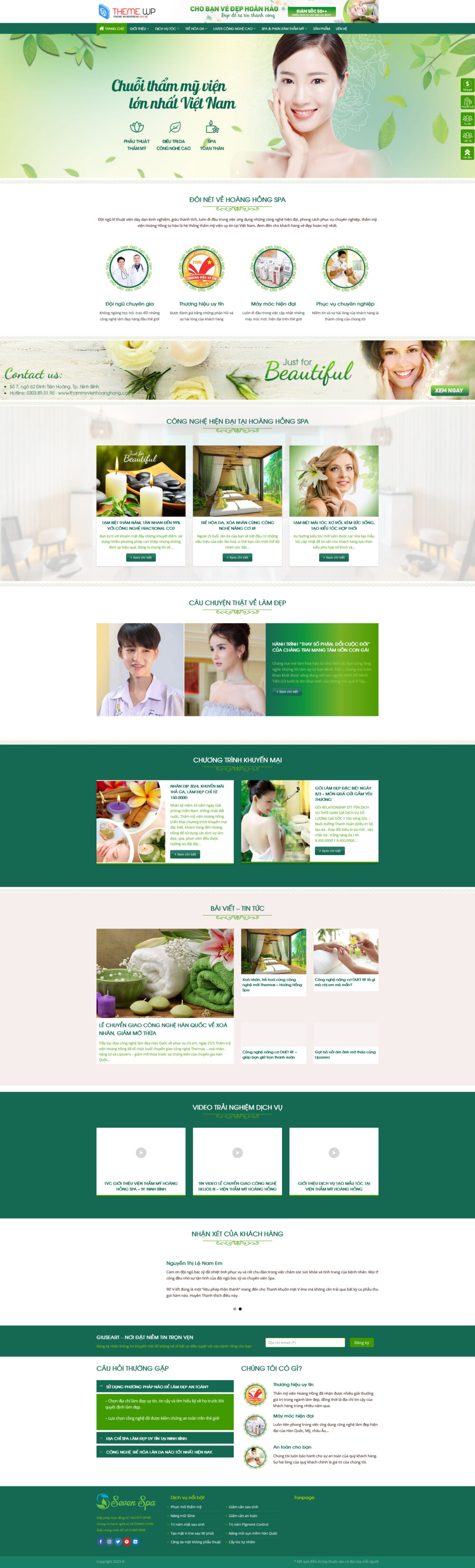 Website Spa Mẫu 3