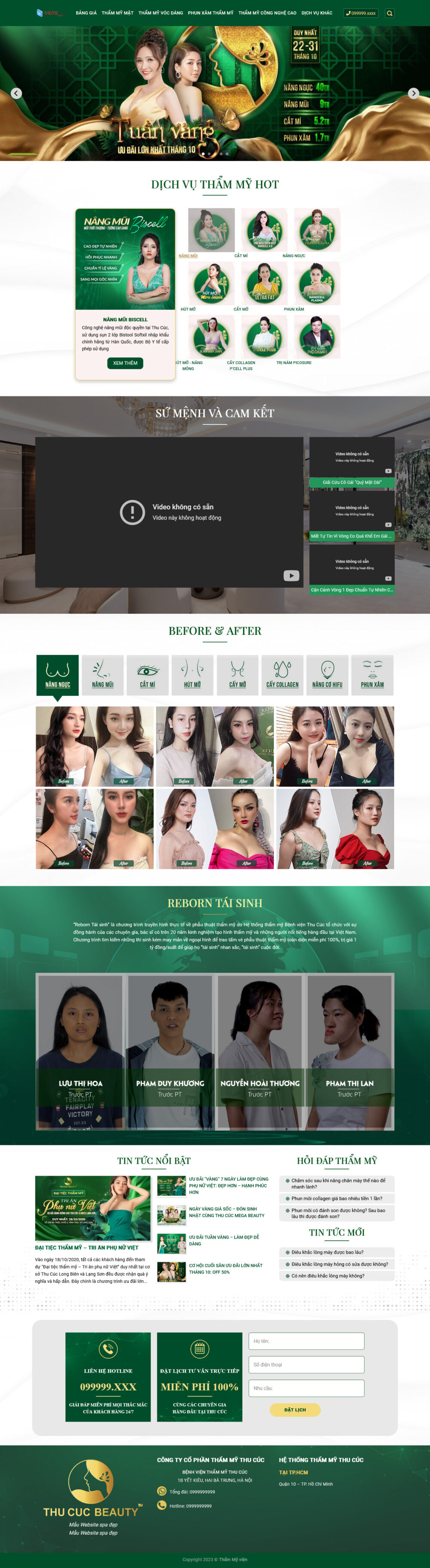 Website Thẩm Mỹ Viện