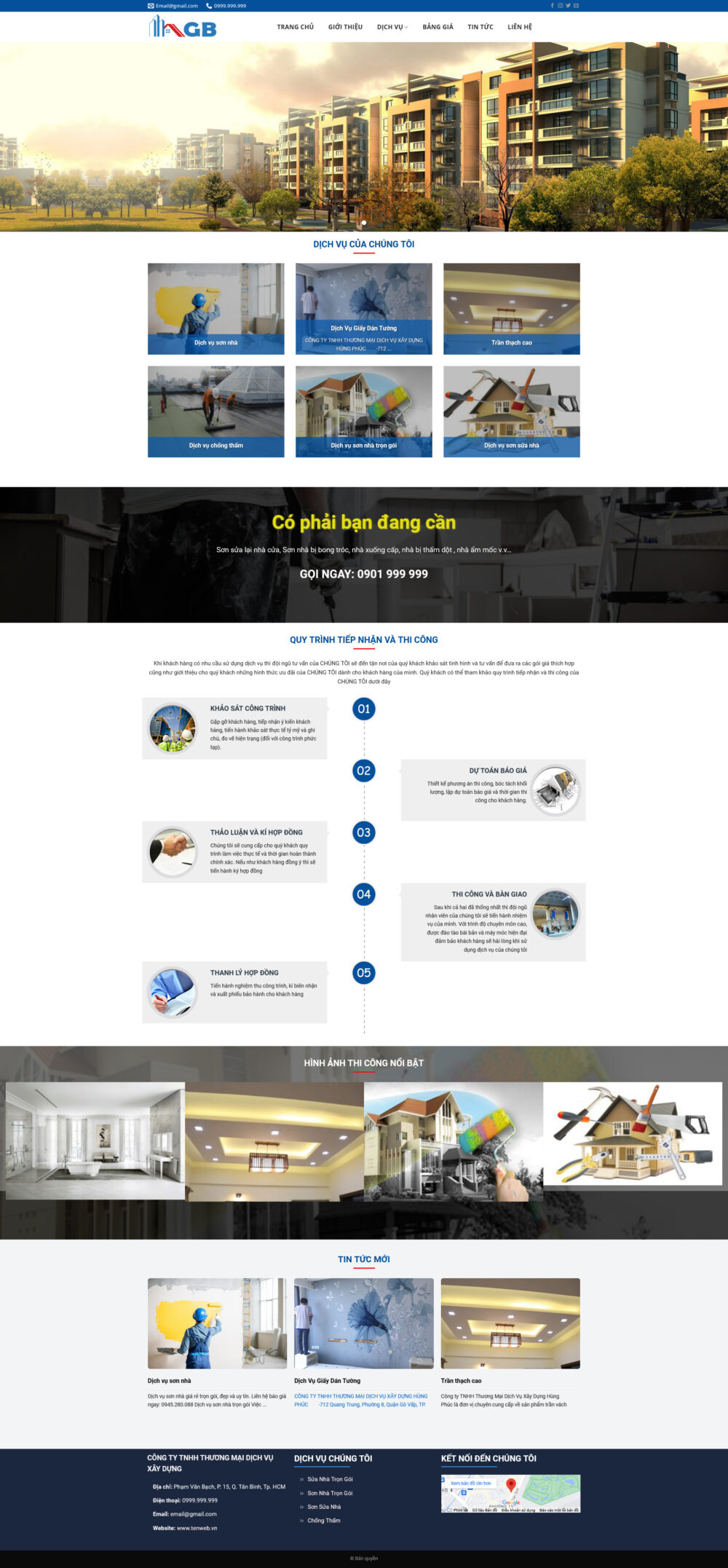 Website Dịch Vụ Sửa Nhà