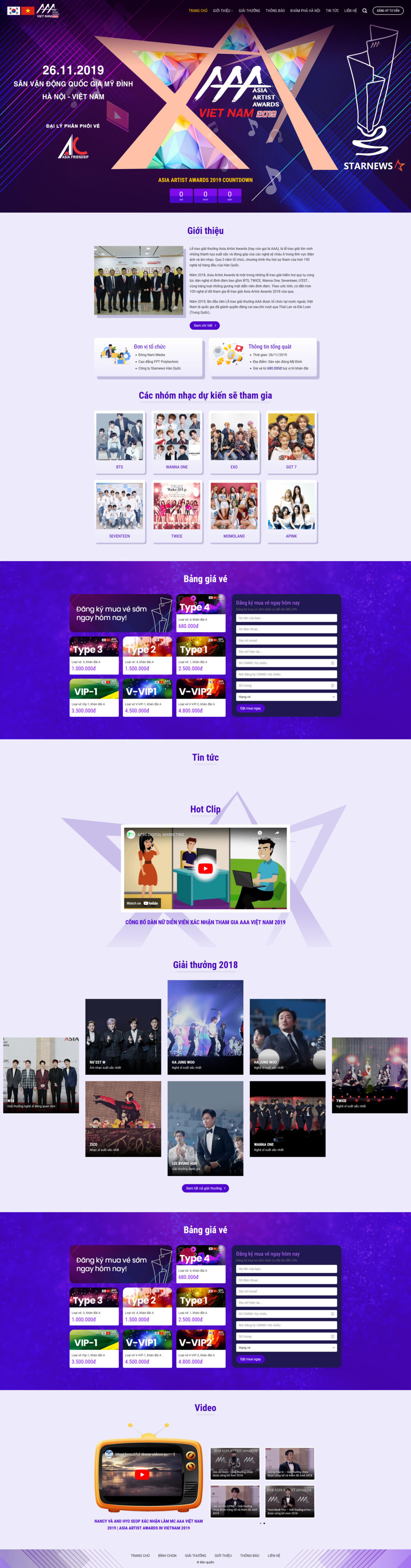 Website Sự Kiện Asia