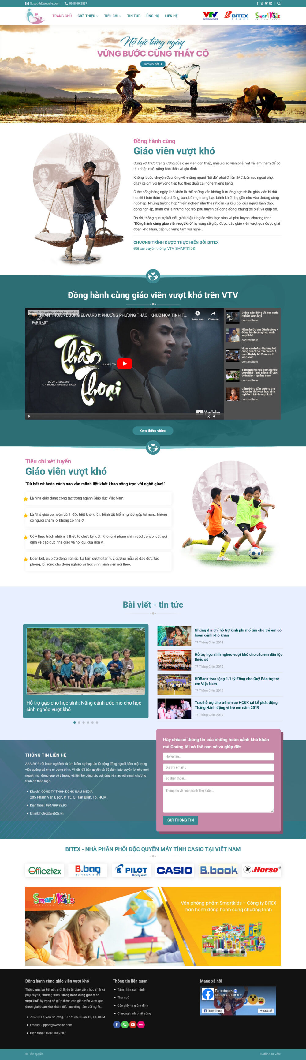 Website Sự Kiện Giáo Viên Vượt Khó