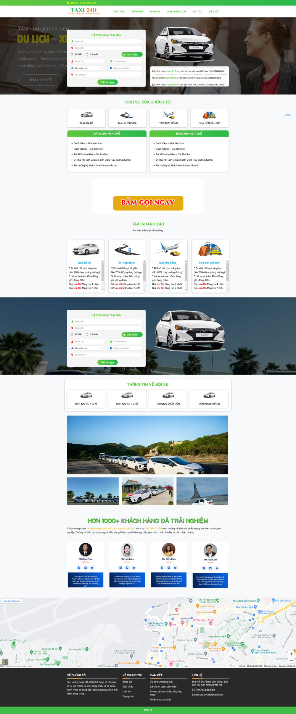 Website Đặt Xe