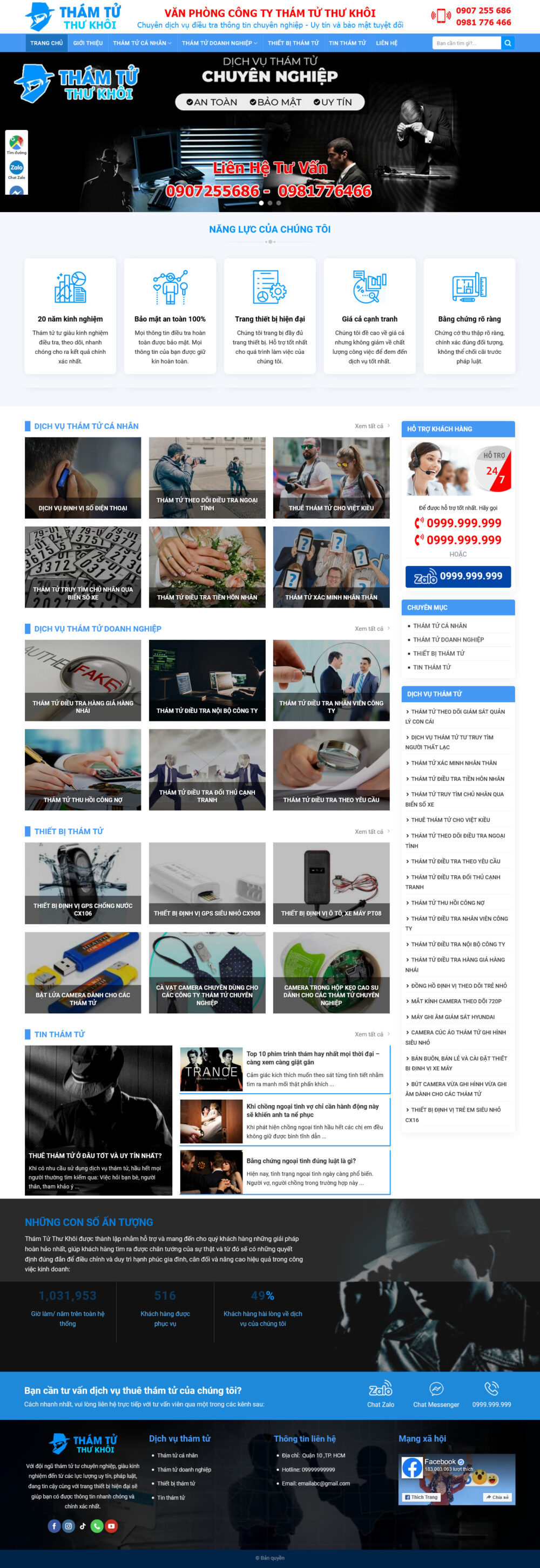 Website Dịch Vụ Thám Tử