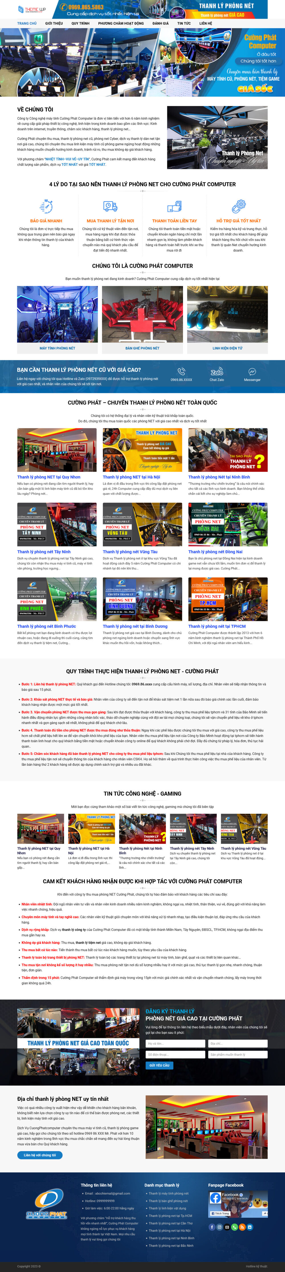 Website Thanh Lý  Phòng Net