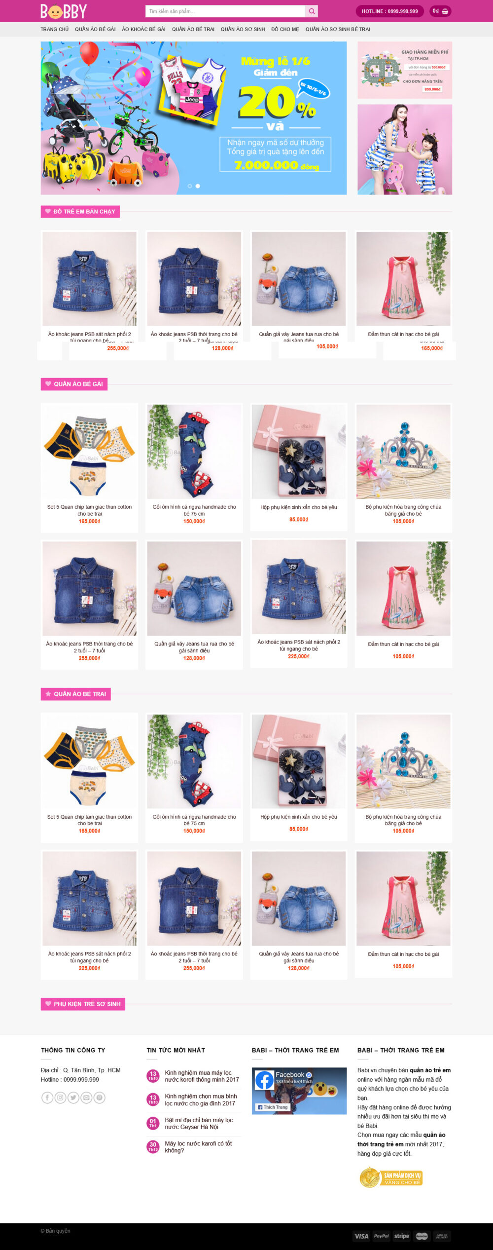 Website Thời Trang Trẻ Em