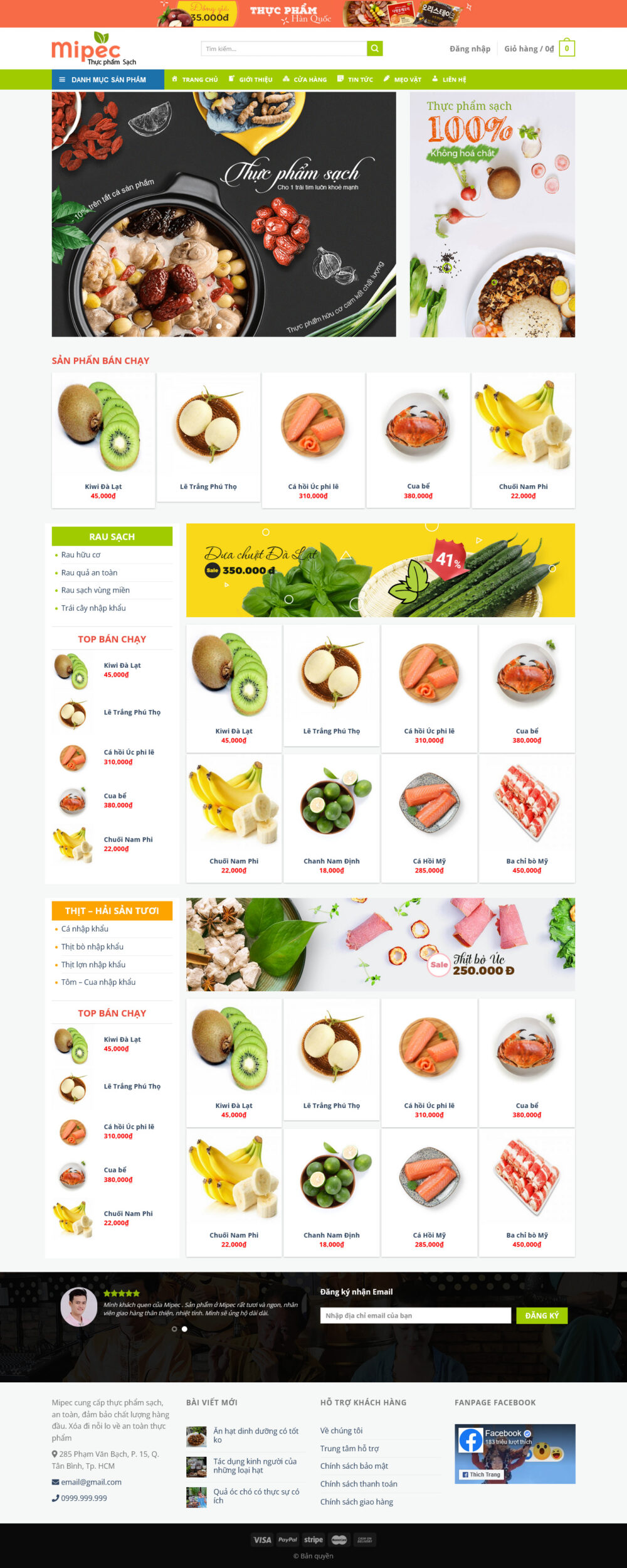 Website Thực Phẩm Sạch
