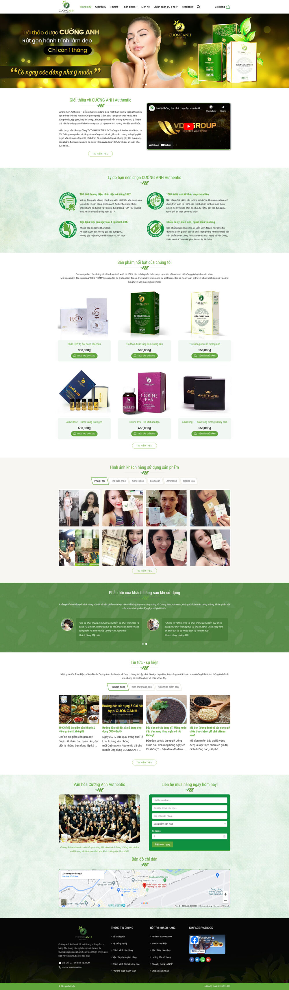 Website Sản Phẩm Hỗ Trợ Sức Khỏe