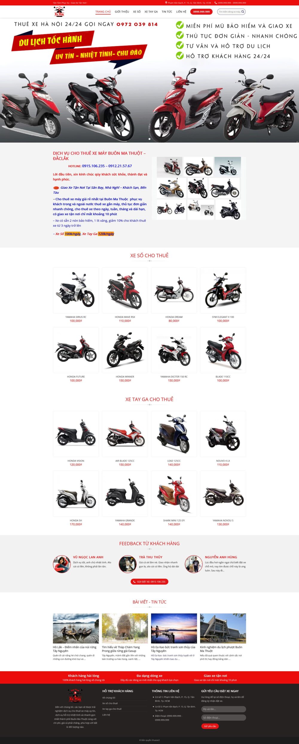 Website Thuê Xe Máy