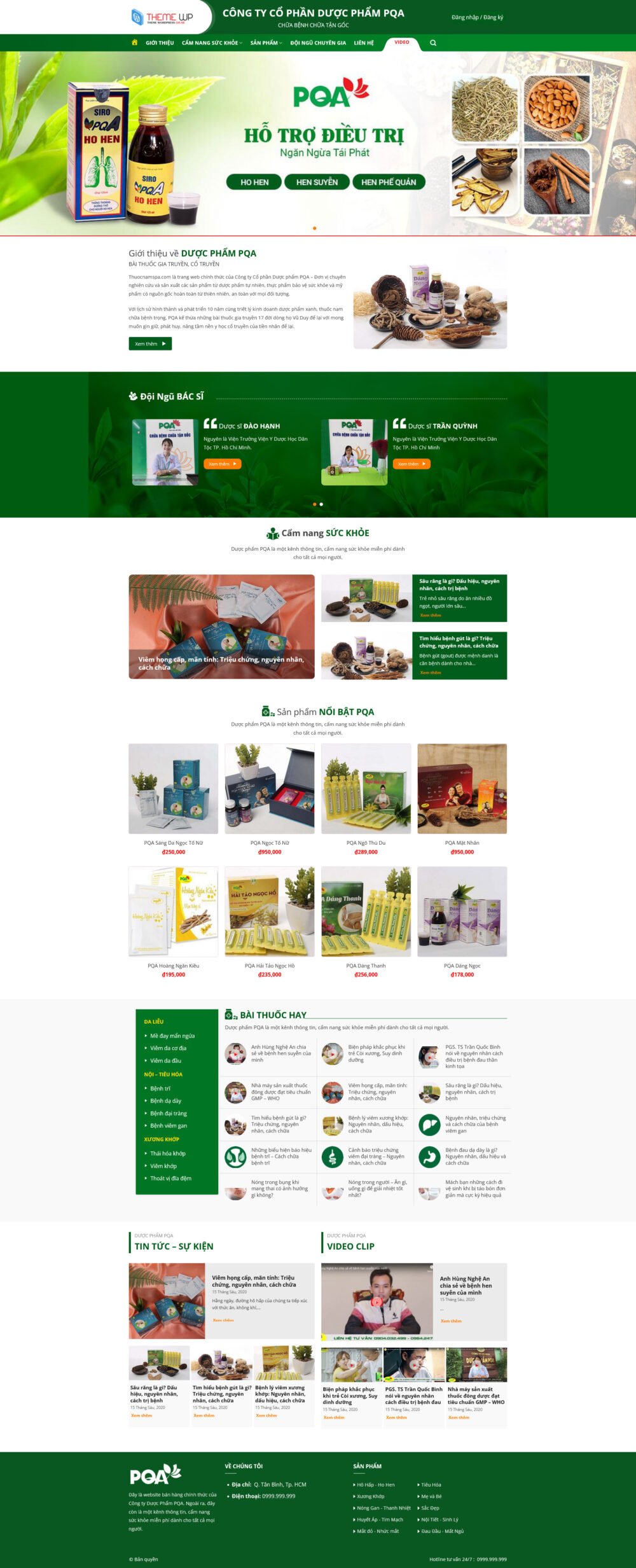 Website Sản Phẩm Thuốc Nam