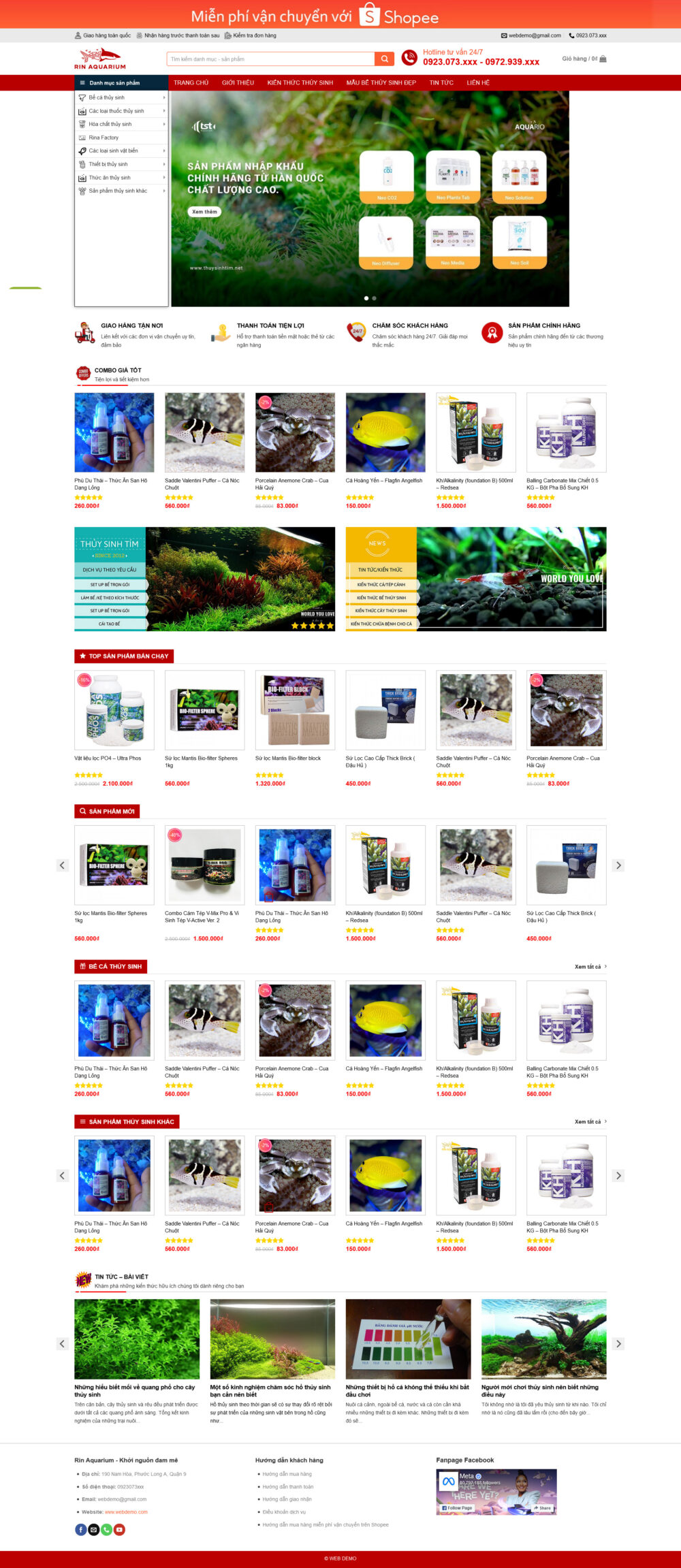 Website Thủy Sinh