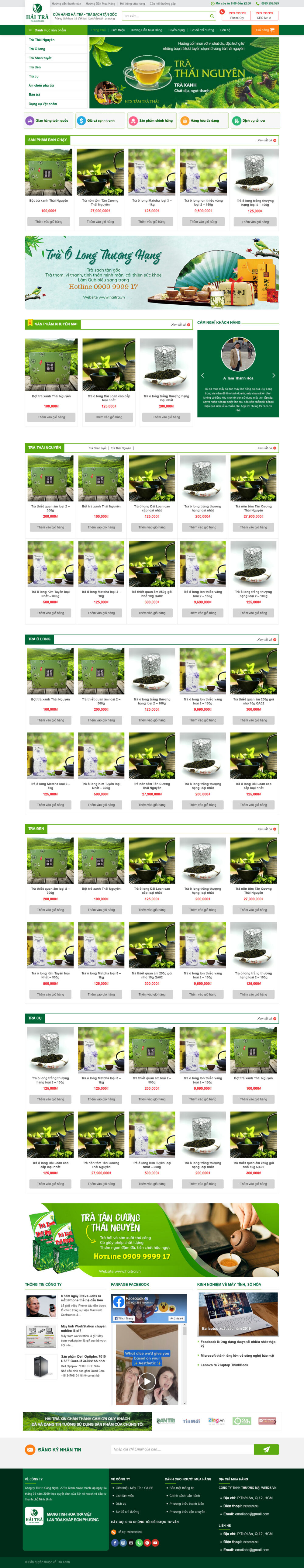 Website Trà Xanh