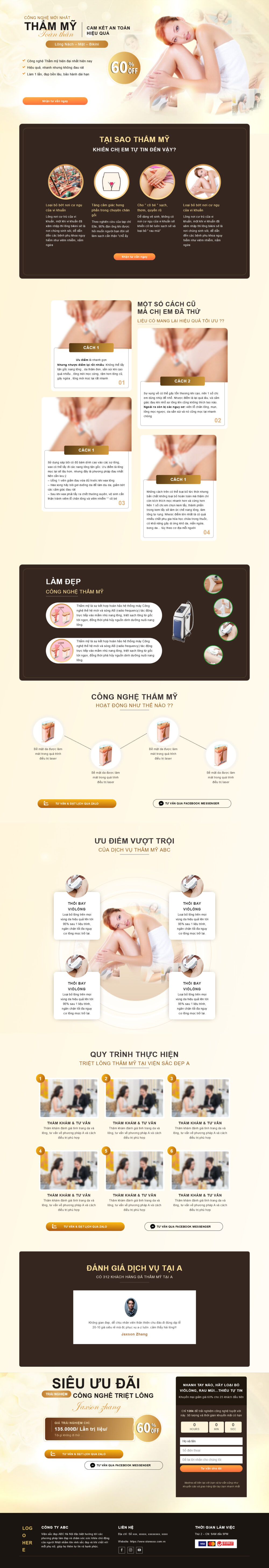 Website Triệt Lông Thẩm Mỹ Viện