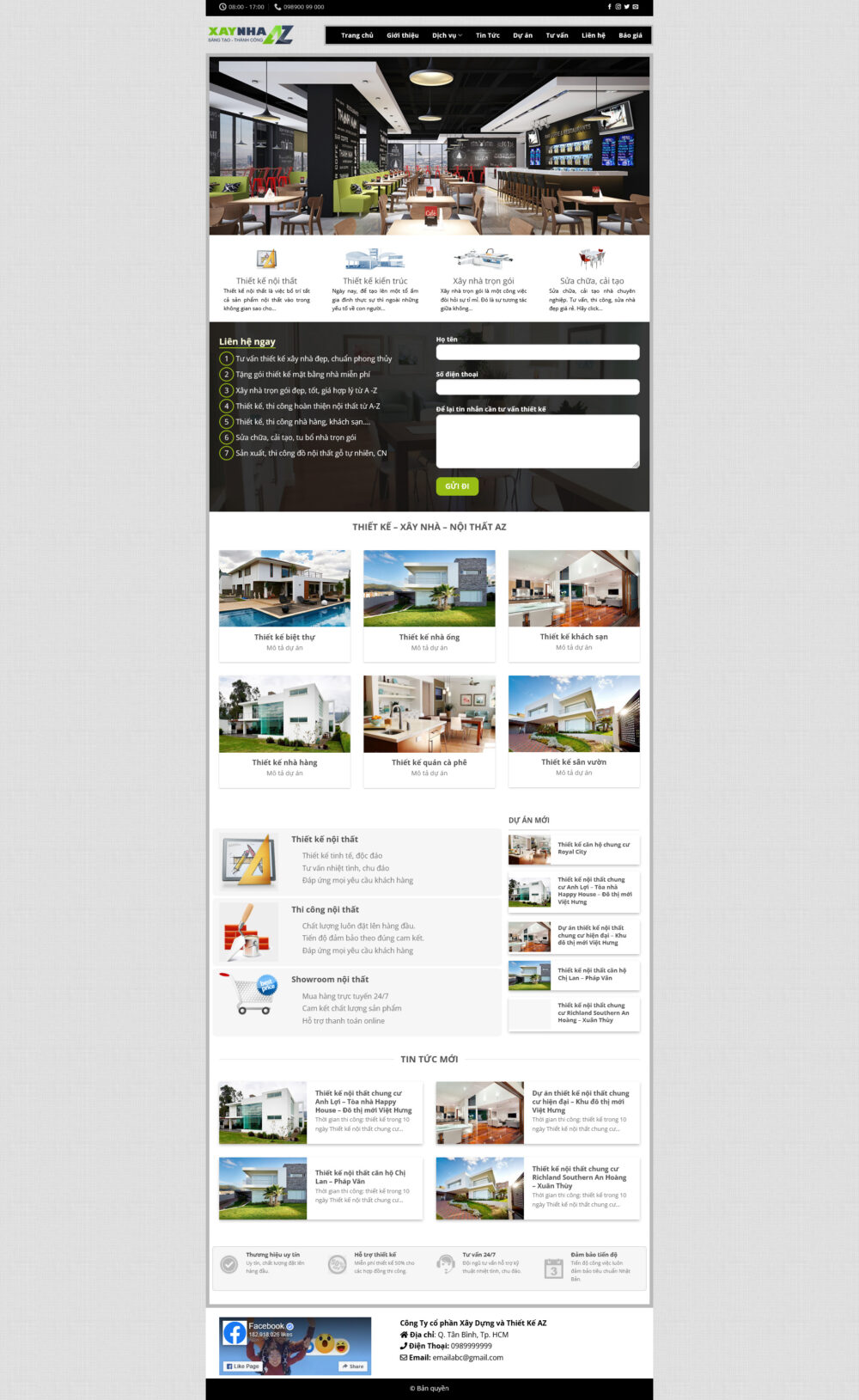 Website Xây Dựng