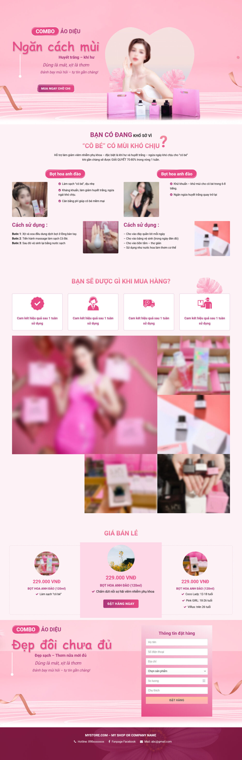 Landing Page Xịt Thơm