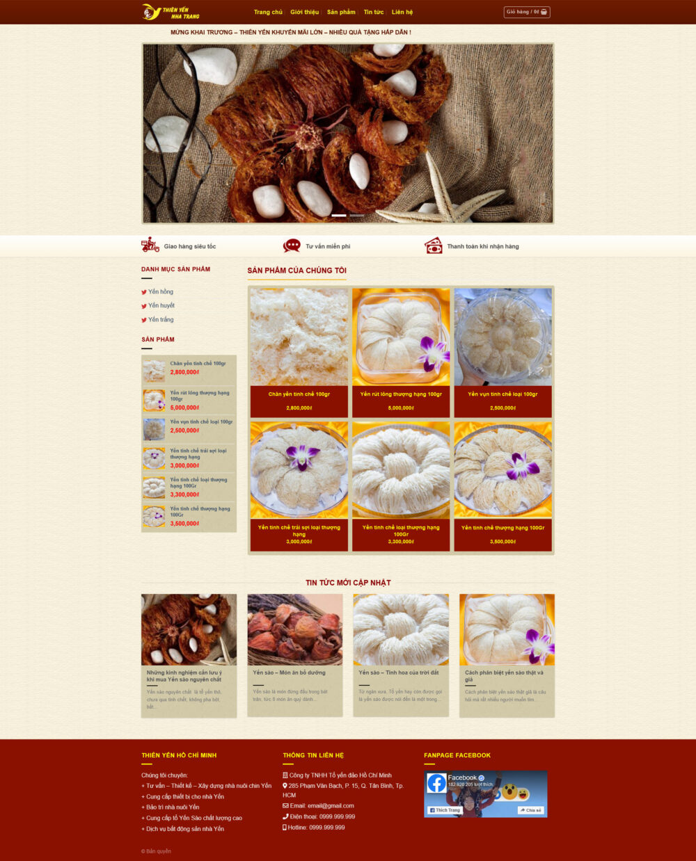 Website Yến Sào