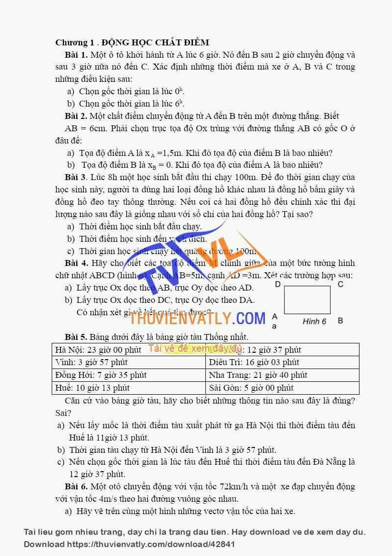 500 Bài tập Vật lí 10 cả năm