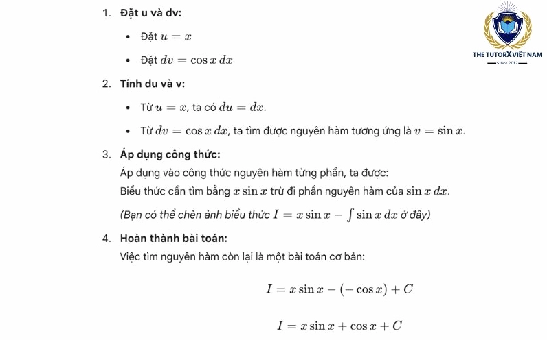 Áp Dụng Công Thức Nguyên Hàm u Giải Bài Tập (VD1)