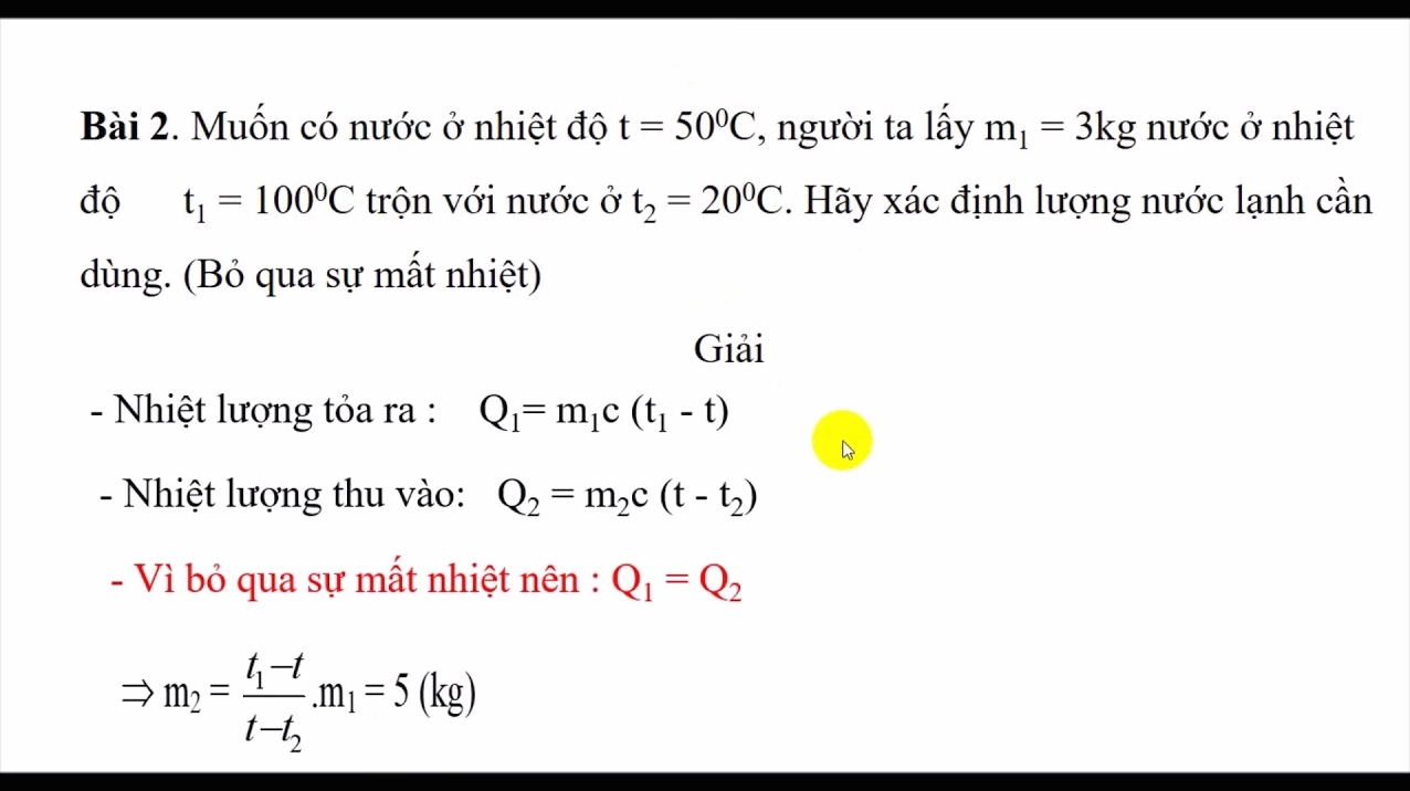 Áp dụng công thức vật lý: minh họa khái niệm