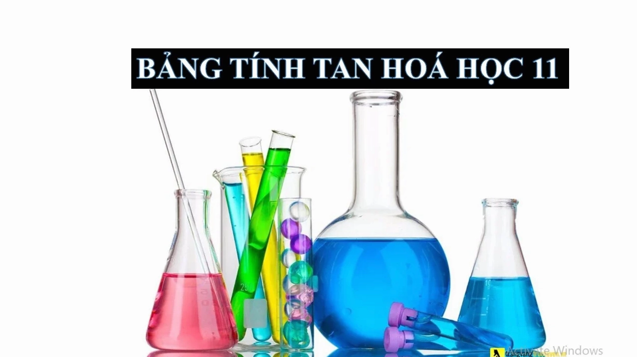 Bảng tính tan hóa học 11-1