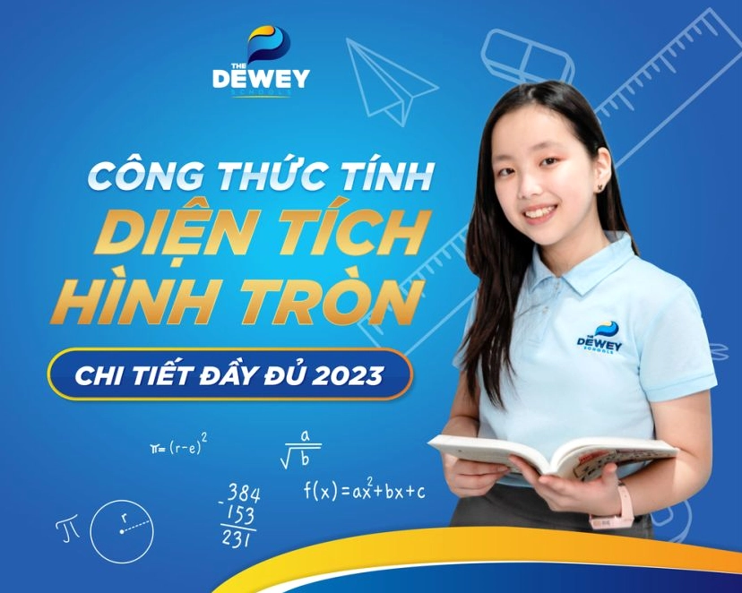 Các công thức hình học liên quan như diện tích hình tròn