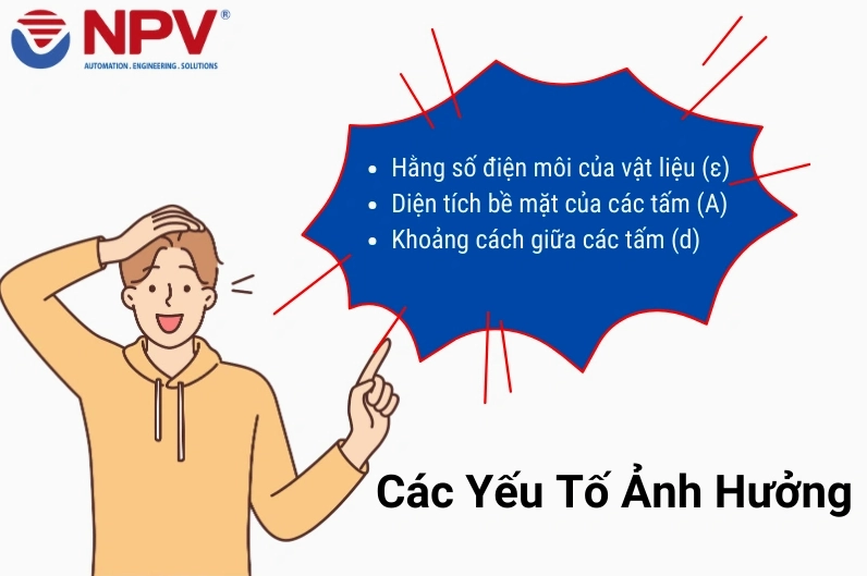 Các yếu tố ảnh hưởng đến giá trị điện dung