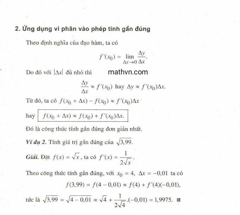 Cách Tính Vi Phân Chi Tiết - Hướng Dẫn Từ Cơ Bản Đến Nâng Cao
