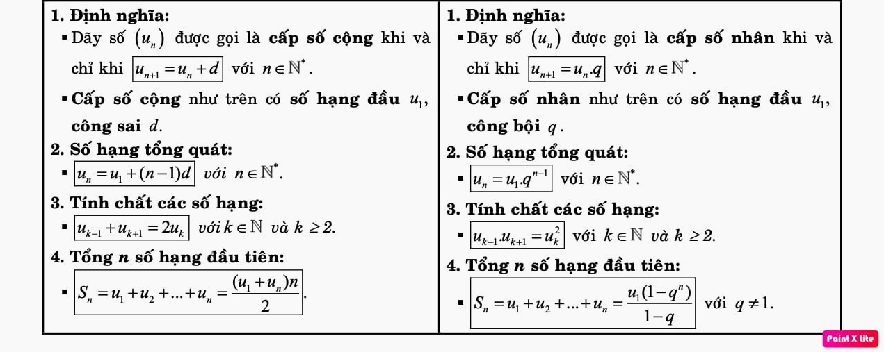 Cấp số Cộng - cấp số Nhân