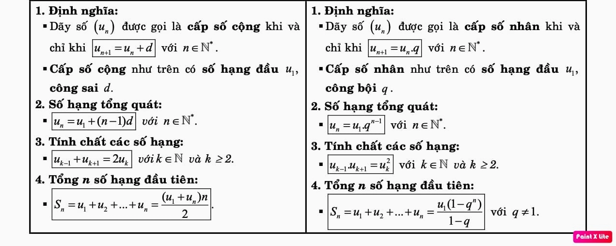 Cấp số Cộng - cấp số Nhân