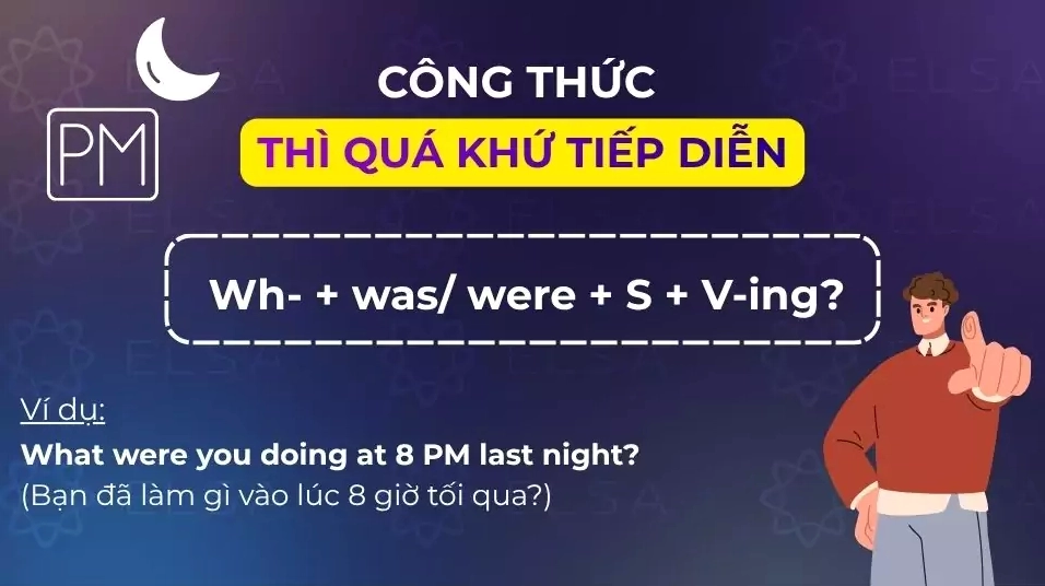 Cấu trúc câu hỏi WH-question thì quá khứ tiếp diễn